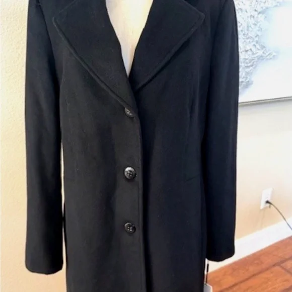 Calvin Klein Cashmere Wool Blend Coat - Picture 4 of 6